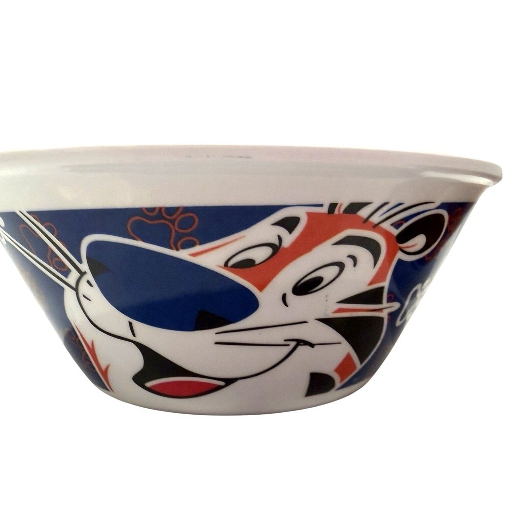 Lot Of 2 Kellogg's Cereal Bowls Glow in Dark Mini Wheats Tony Tiger 2015